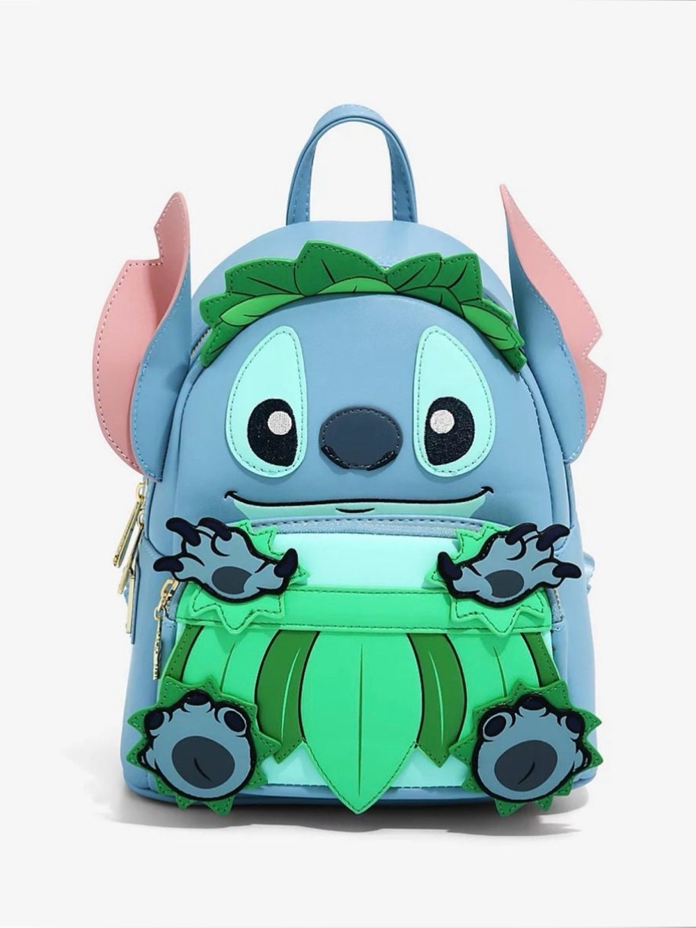 Adorable Loungefly Disney Stitch mini backpack featuring Stitch Luau hula EUC
